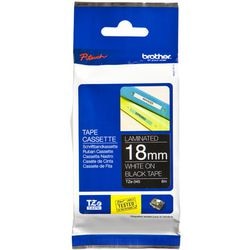Etikettape brother tze345 hvid, sort 18mmx8m
