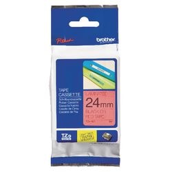 Mærketape brother tze451 sort, rød 24mmx8m