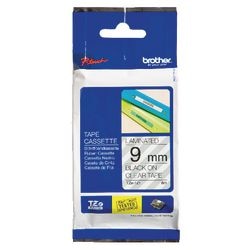 Etikettape brother tze121 9mmx8m sort gennemsigtig