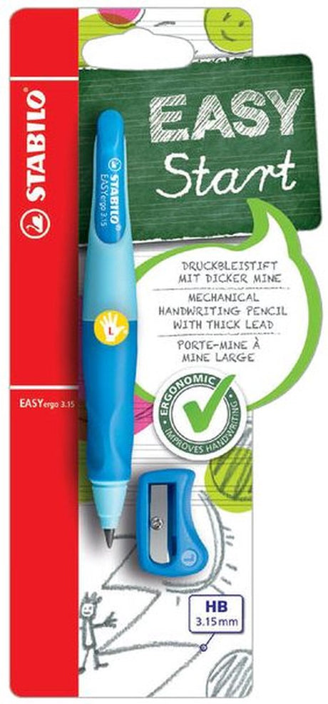 Stabilo mekanisk blyant easyergo hb 3.15mm venstre blå | 3 stk