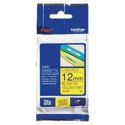 Brother tz-631 12mm - sort på gul - lamineret (8m)