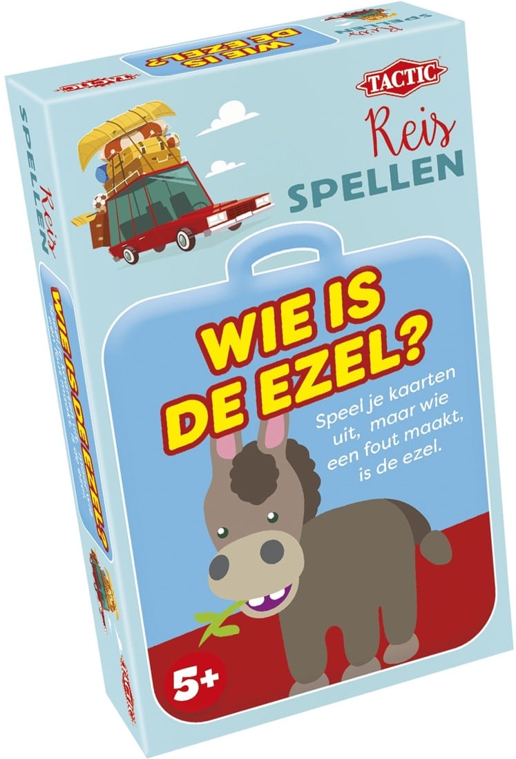 Taktik hvem er æslet? – brætspil – kompakt udgave – hurtigt og sjovt familiespil – fra 5 år – 2 til 8 spillere