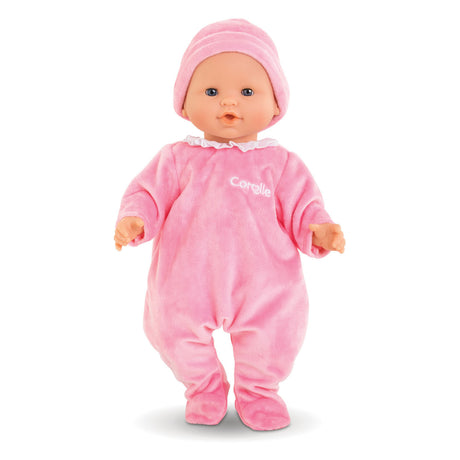 Corolle mon grand poupon pyjamas med hat pink babydukke 36 cm