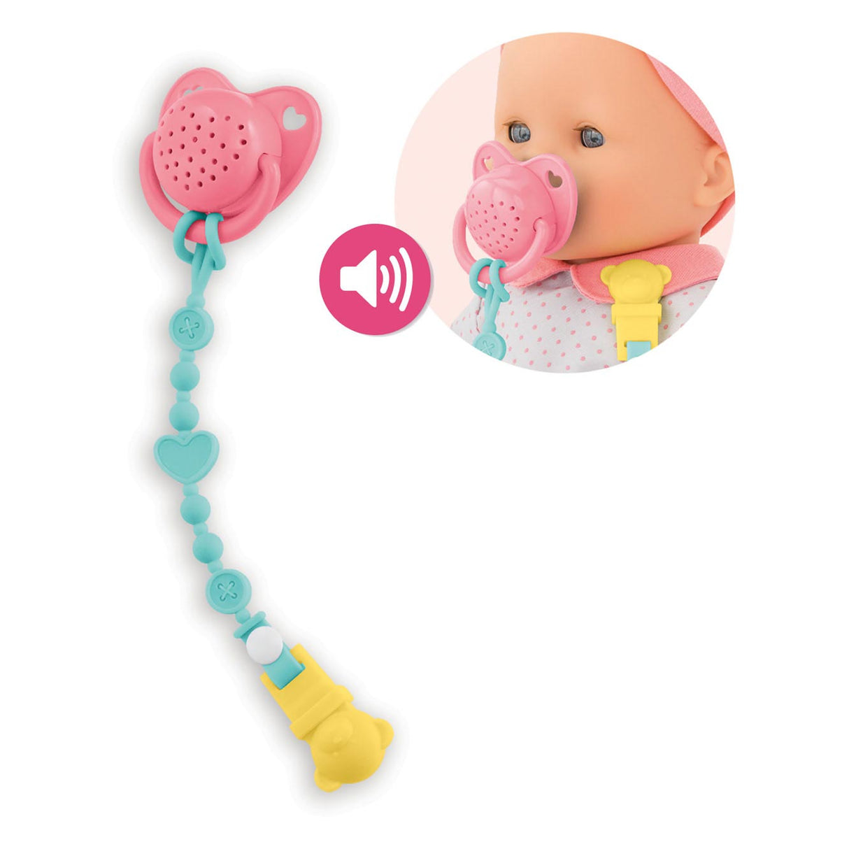 Corolle interaktiv sut til babydukke - tilbehør med lyd.