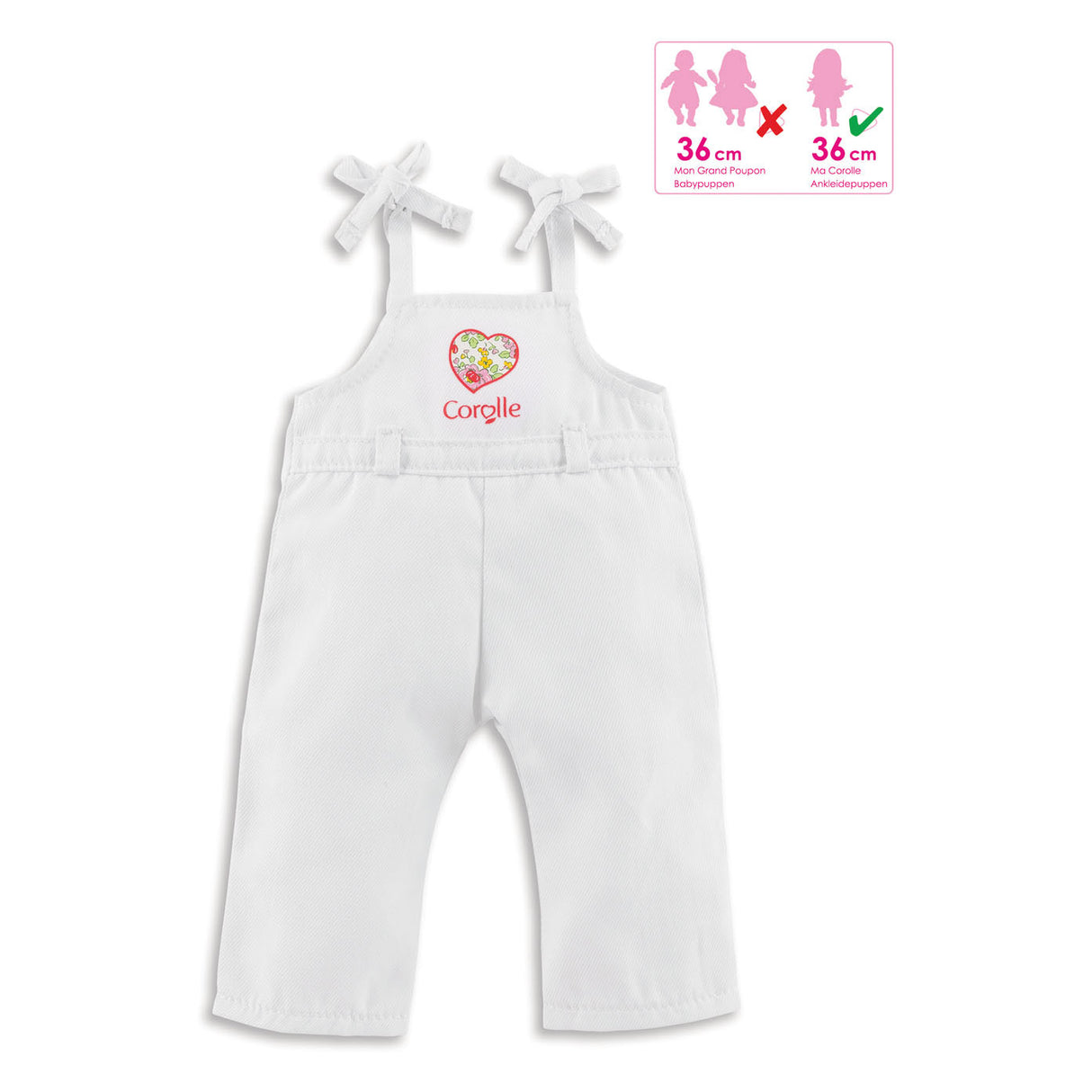 Corolle ma - dukke overalls hvid