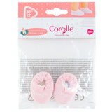 Corolle dukke hjemmesko pink - baby dukke tilbehør 30cm.