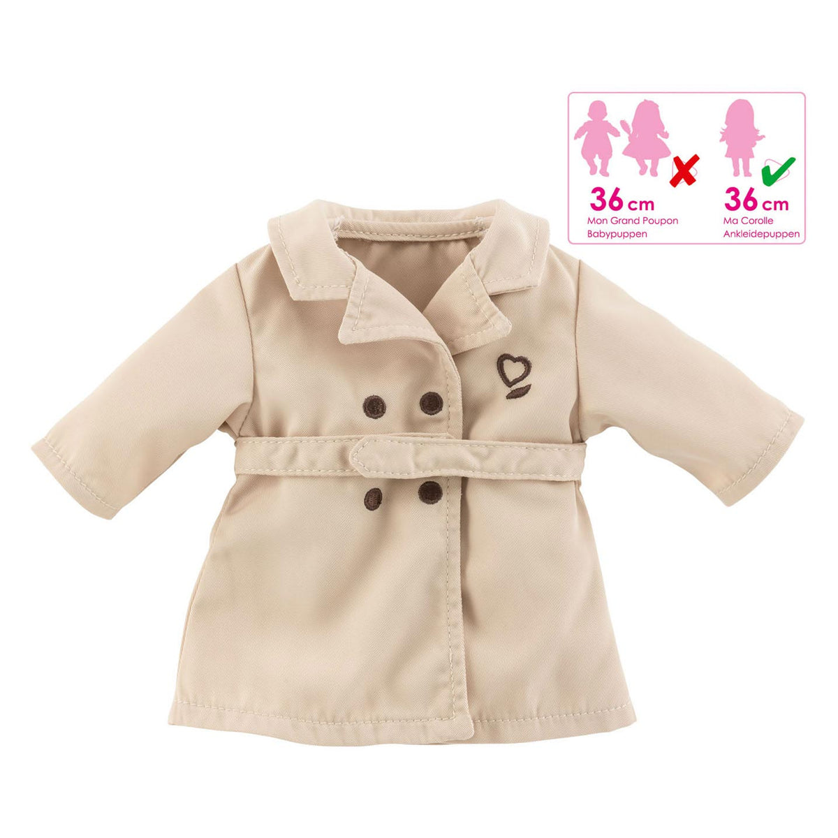 Corolle ma - dukkefrakke beige