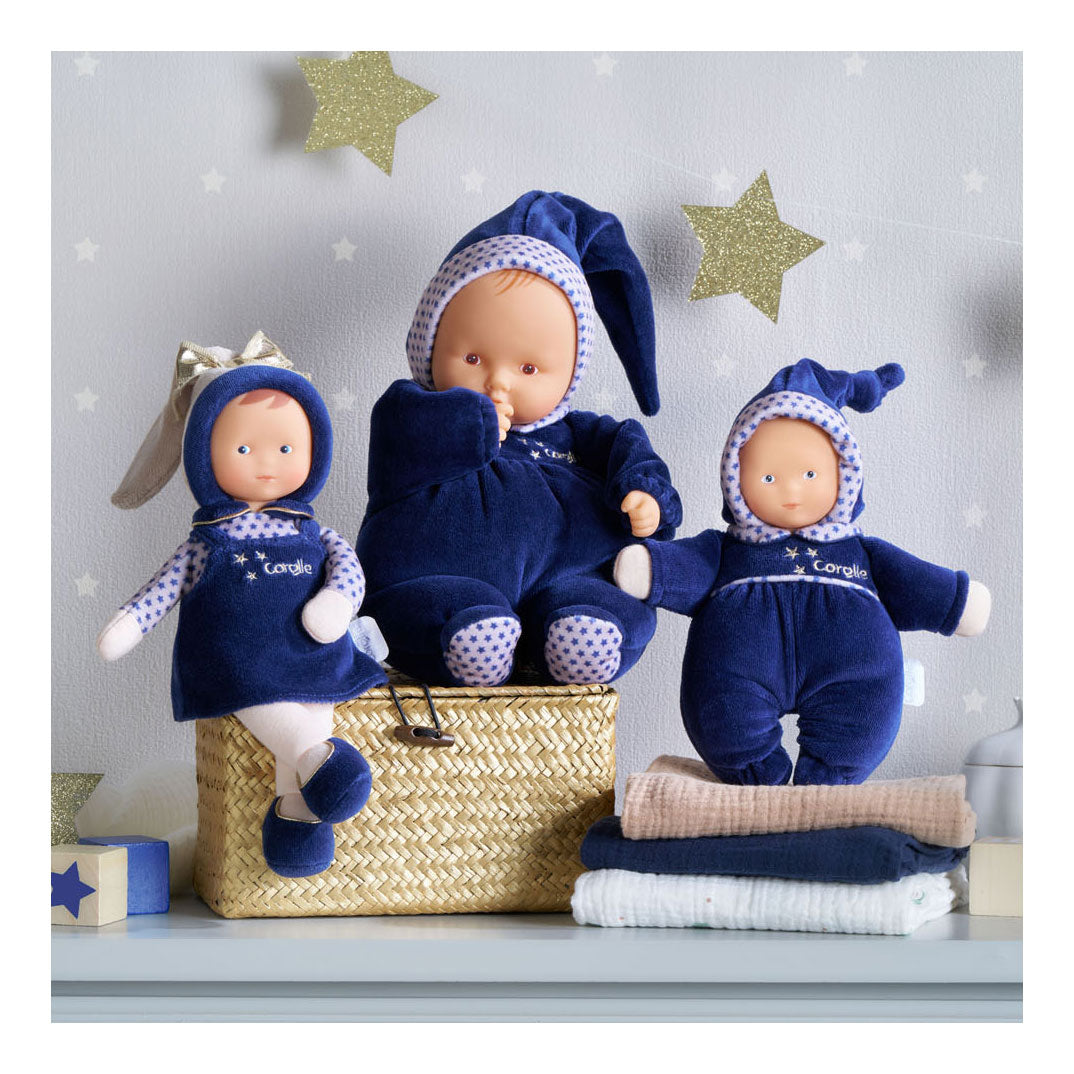 Corolle mon doudou babidoux marineblå stjerneklare drømme babydukke, 20 cm