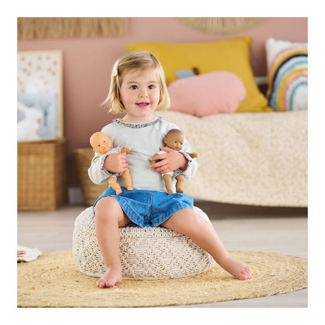 Corolle baby dukke mini calin kanin blå øjne 20cm - vanilje duft.
