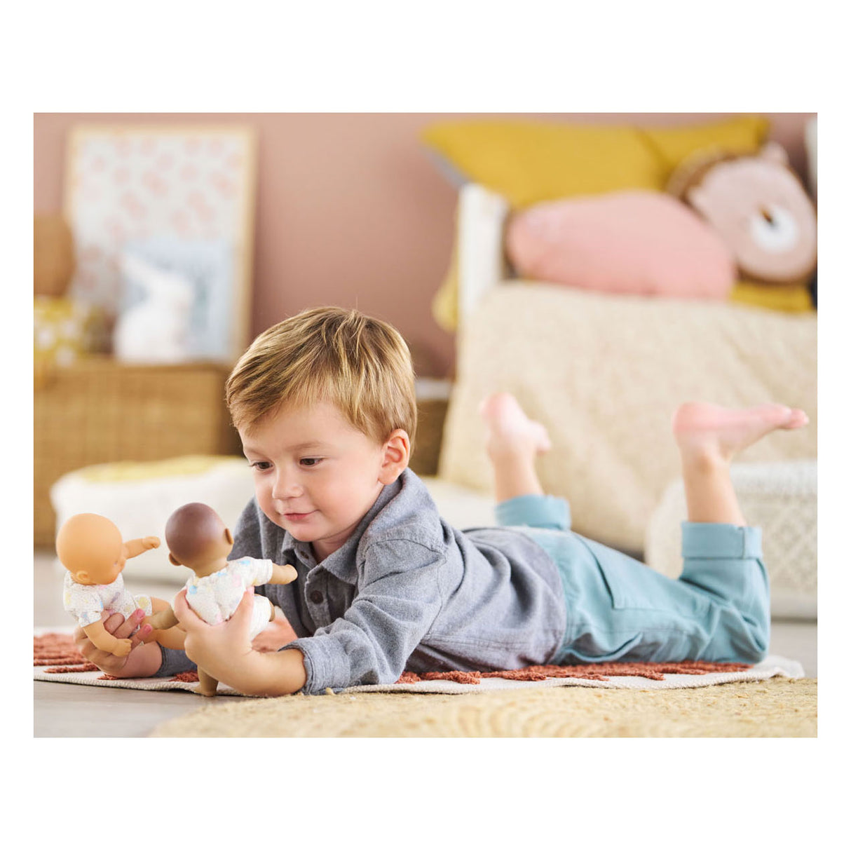 Corolle baby dukke mini calin kanin brune øjne 20cm - dukke til børn.