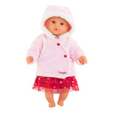 Corolle mon premier poupon jakke hjerter pink, 30cm