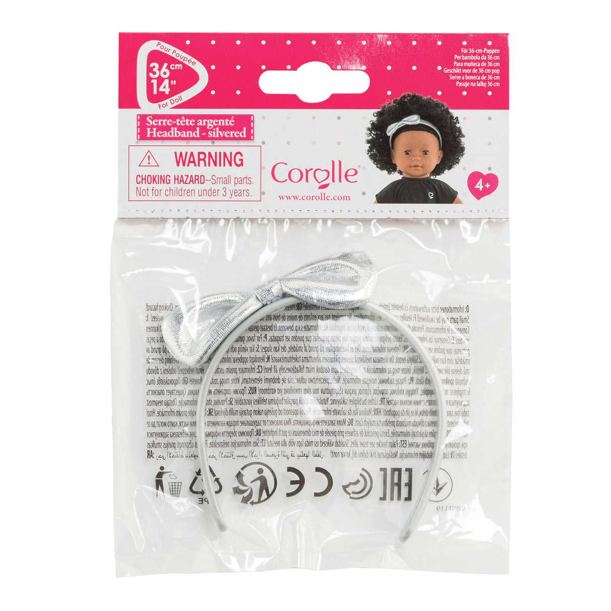 Corolle Ma Hair Band med Bow Silver, 36 cm