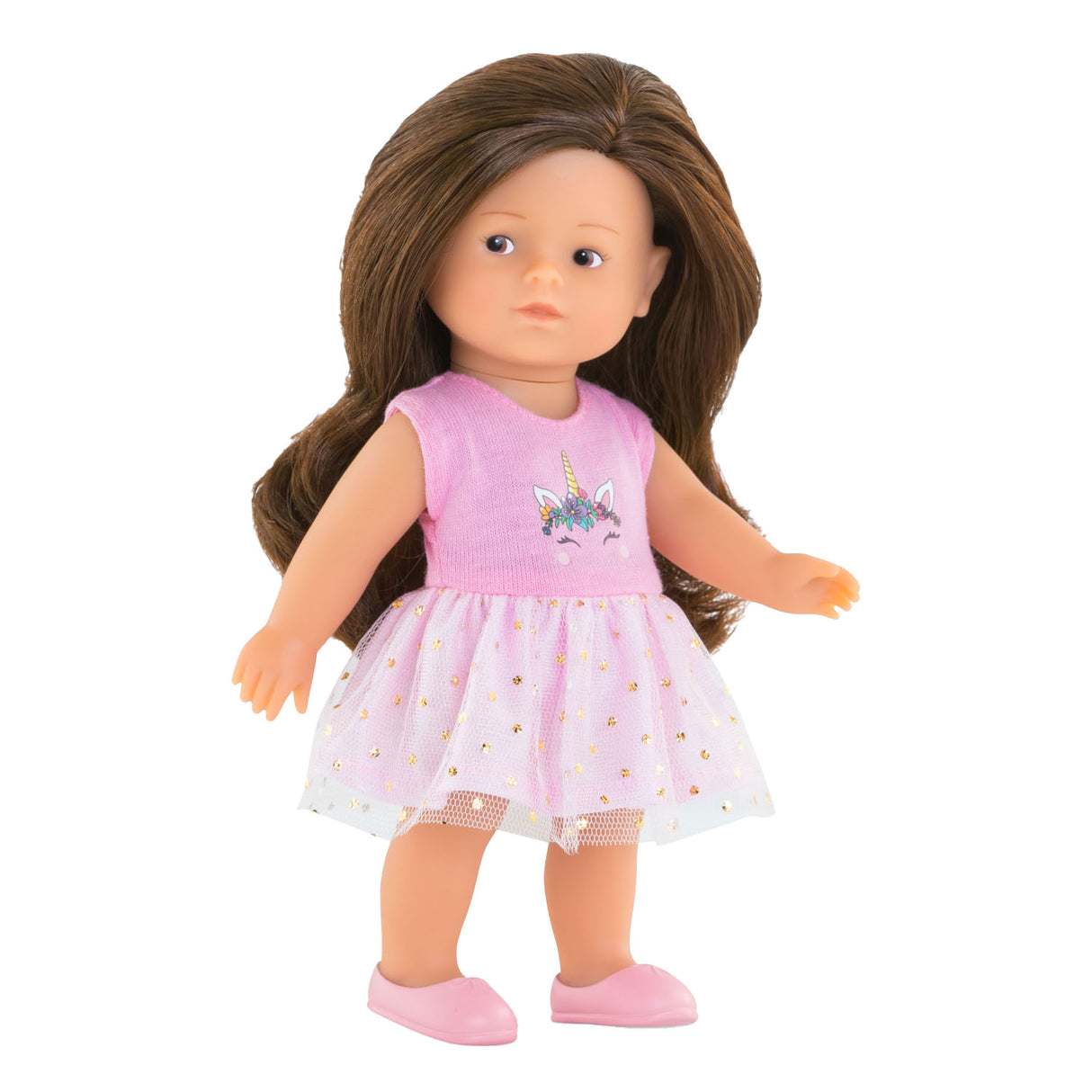 Corolle dukke enhjørning romy 20cm - mini corolline legesæt med tilbehør.