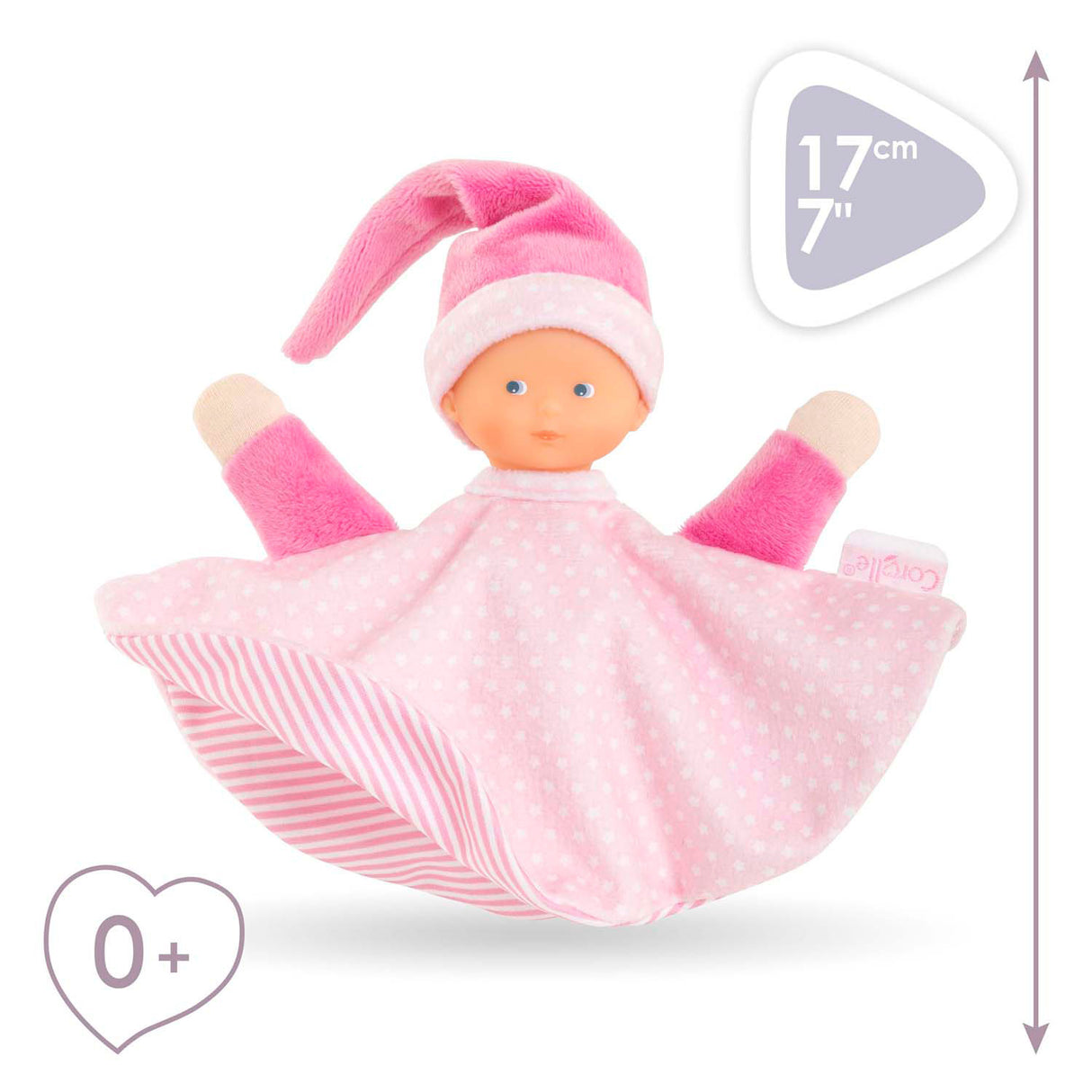 Corolle putteklud pink - tidoudou babyklud 17cm til babyer.