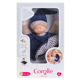 Corolle krammeklud - marineblå babyklud 17cm - blødt legetøj.