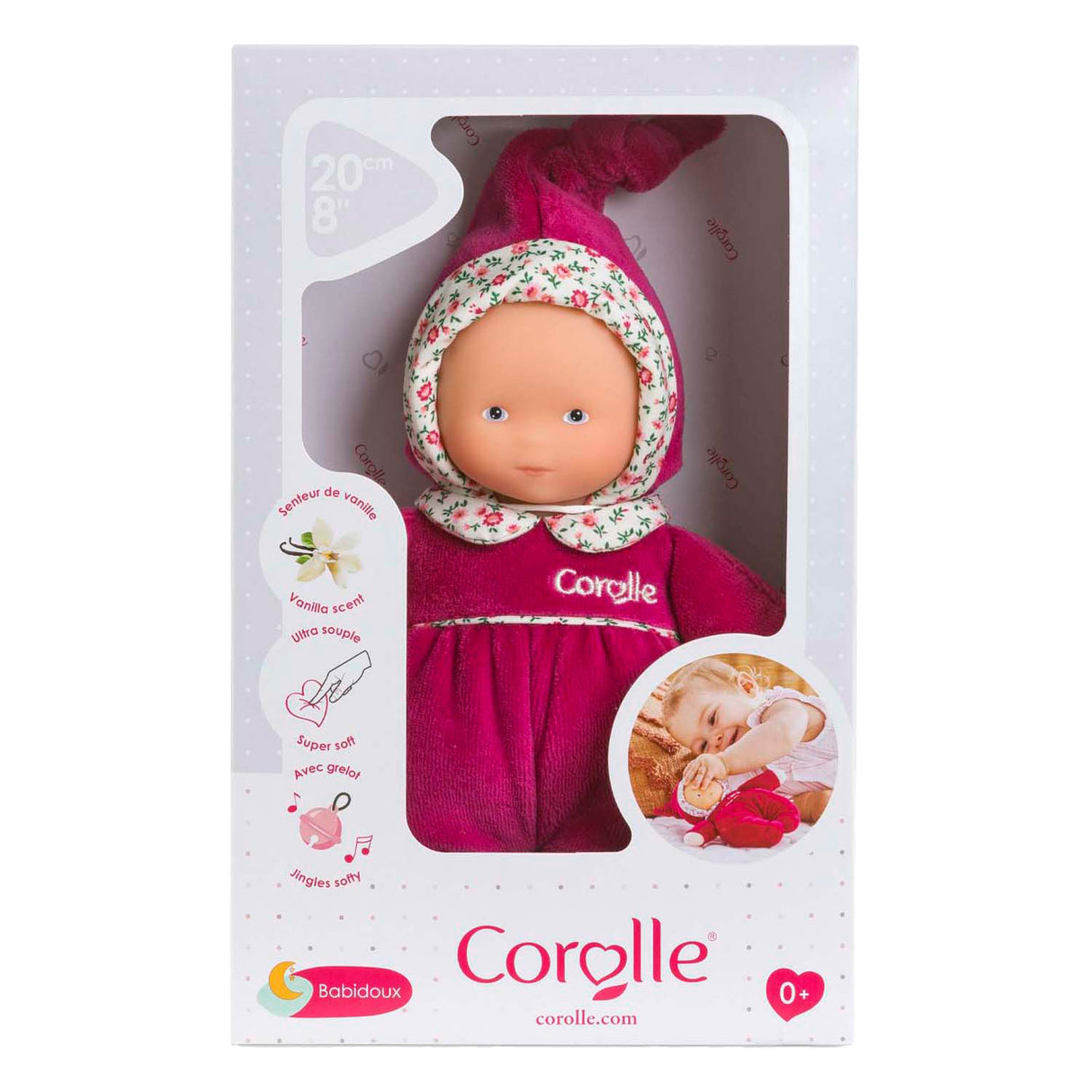 Corolle babidoux - pink grenadinedukke, 20 cm