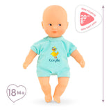 Corolle mini bad babydukke - blå, 20cm