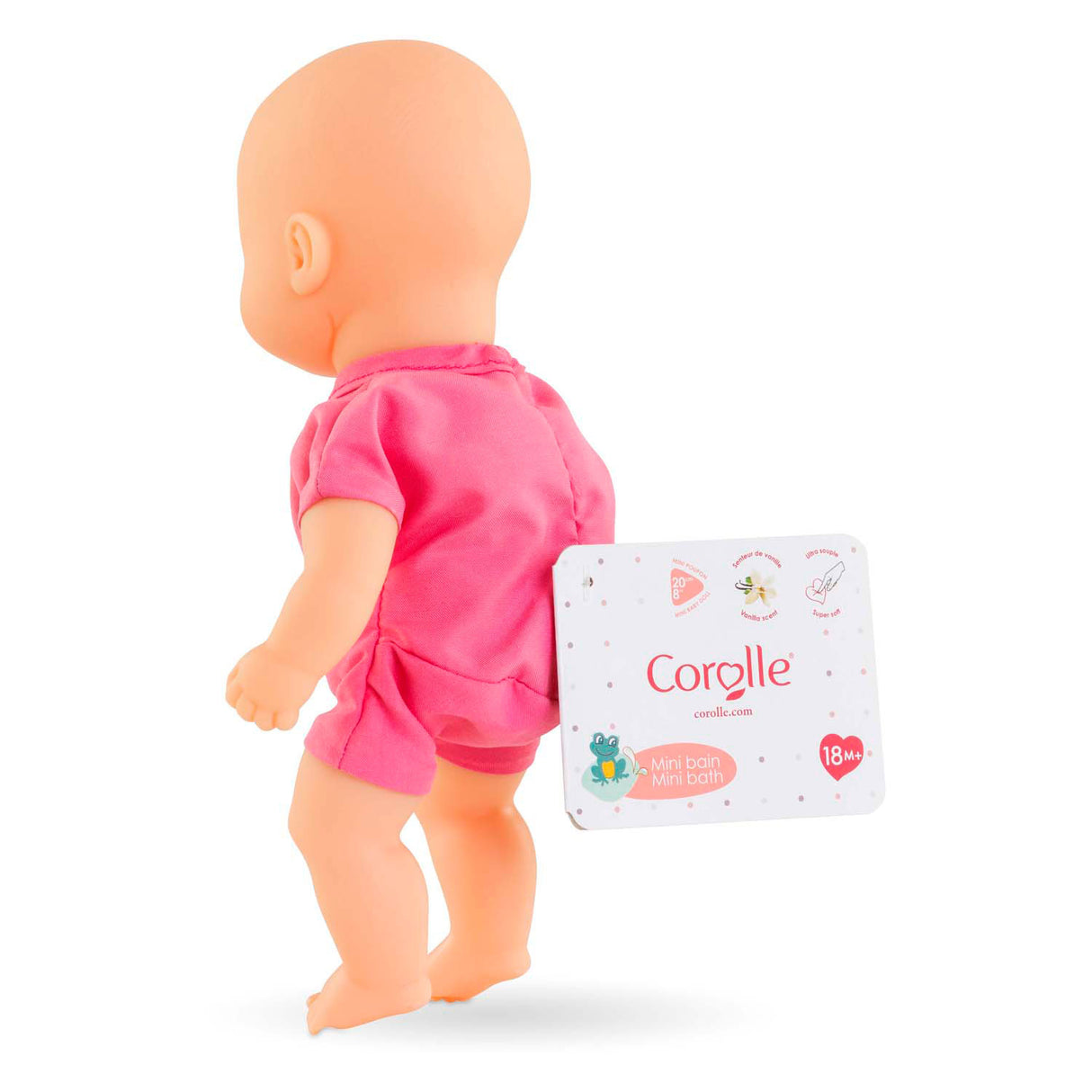 Corolle baby dukke badelegetøj pink 20cm - mini bain dukke til vandsjov.