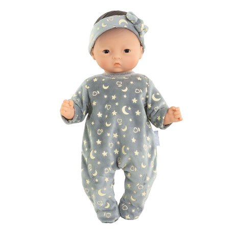 Corolle dukke pyjamas og pandebånd, 30cm - glød i mørket