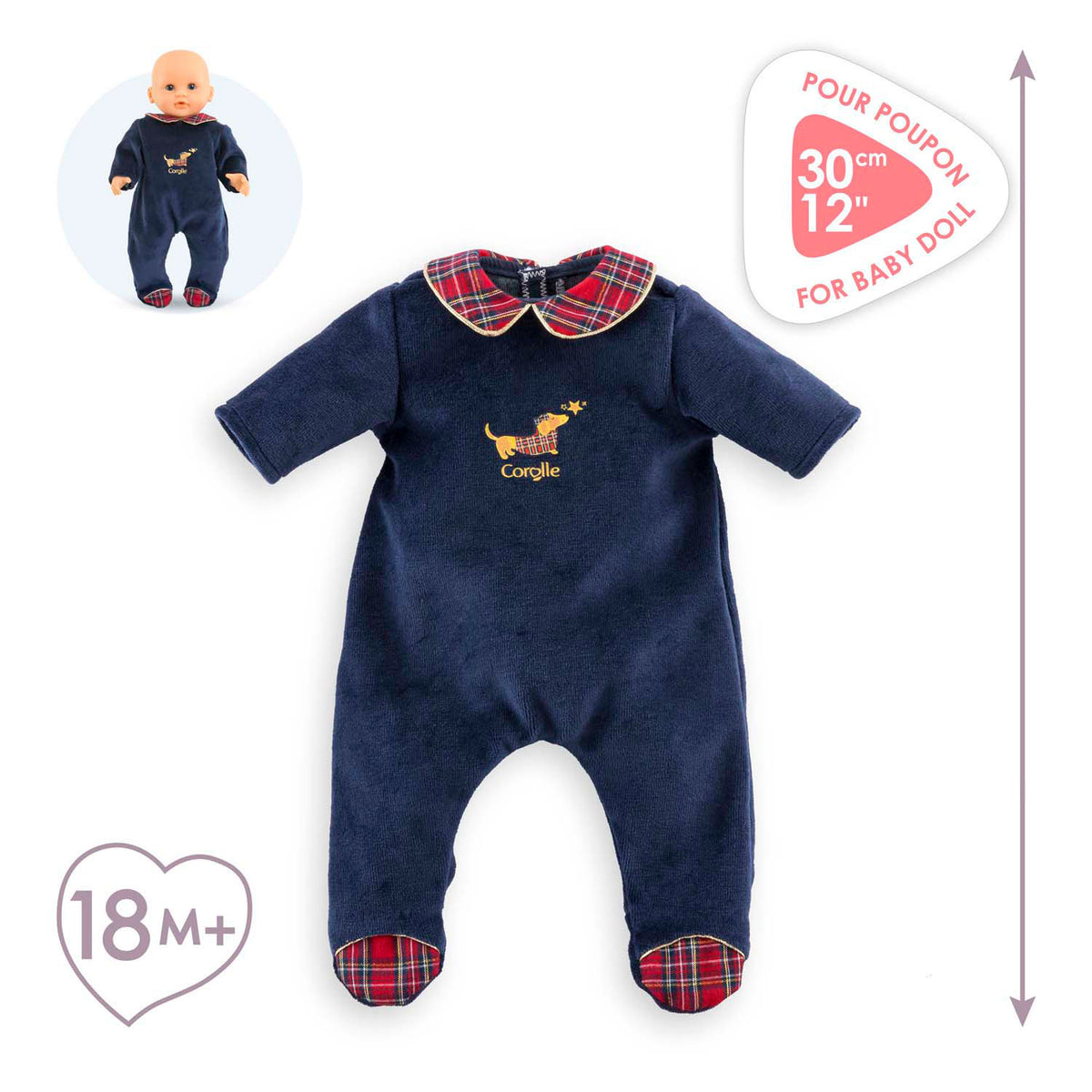Corolle Holidays dukkepyjamas, 30 cm