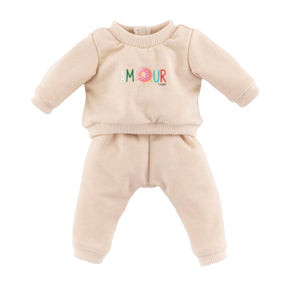 Corolle dukke træningsdragt beige til baby dukke 30cm velcro.
