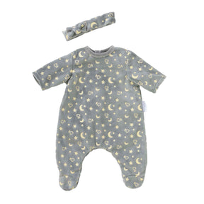 Corolle dukkepyjamas glimmer i mørket og pandebånd, 36cm