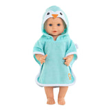 Corolle badekappe baby dukke pingvin 36cm - dukke tilbehør blå.