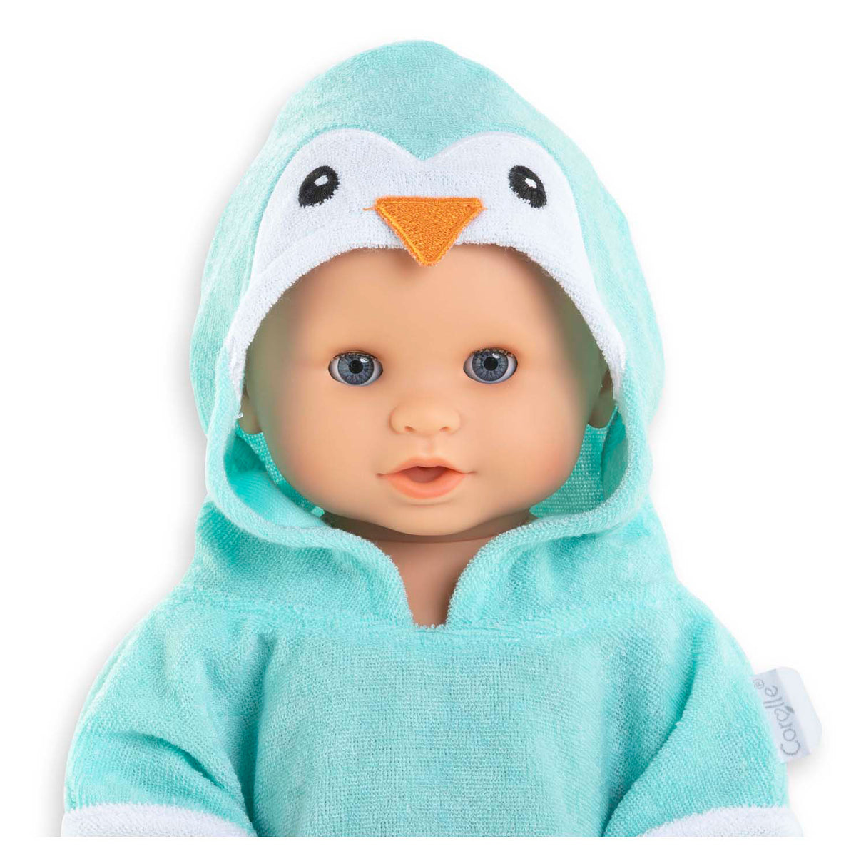 Corolle badekappe baby dukke pingvin 36cm - dukke tilbehør blå.