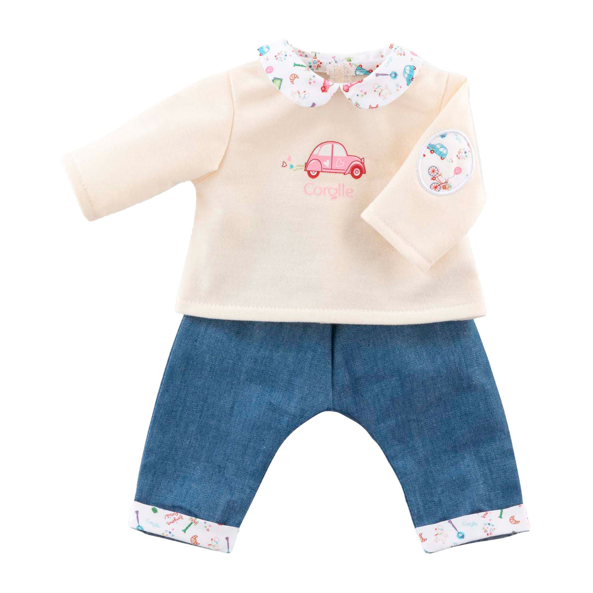 Corolle t-shirt og jeans til babydukke, 36 cm