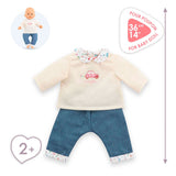 Corolle t-shirt og jeans til babydukke, 36 cm