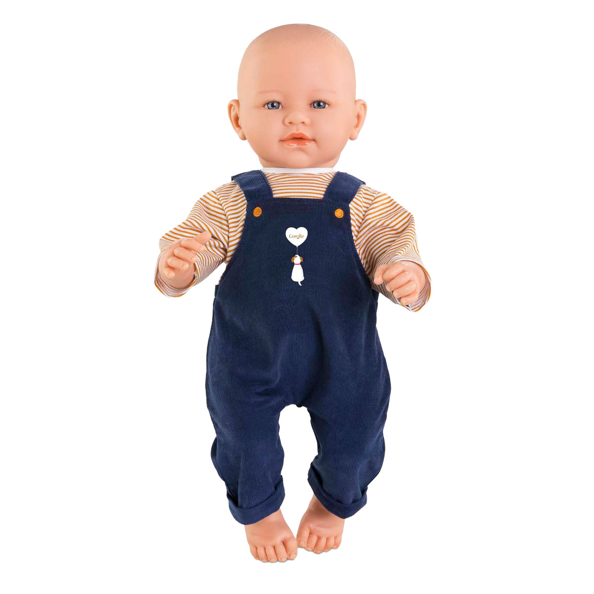 Corolle t-shirt og marineblå heldragt til babydukke, 42 cm