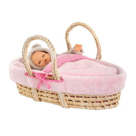 Corolle vævet kurvsæt til babydukke - plys