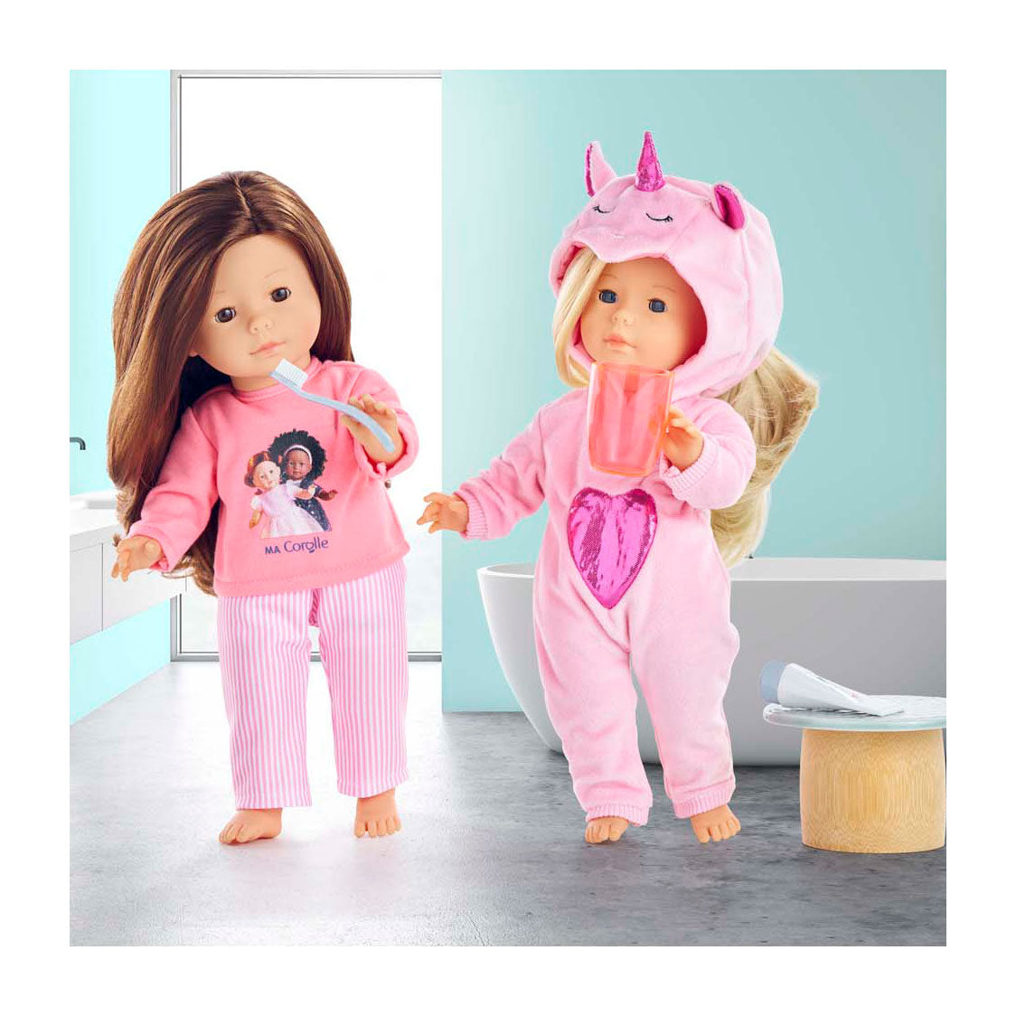 Corolle pink pyjamas til dukker på 36cm, 2 stk.