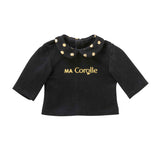 Corolle sort og guld t-shirt til dukker, 36cm