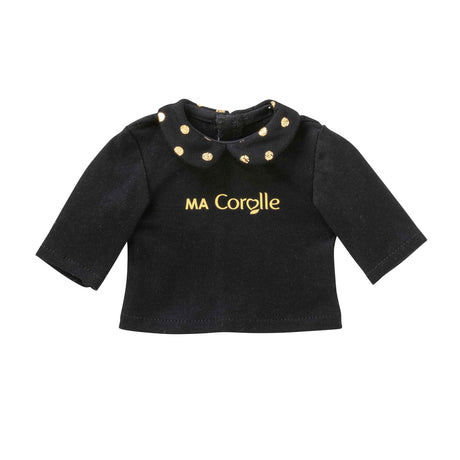 Corolle sort og guld t-shirt til dukker, 36cm