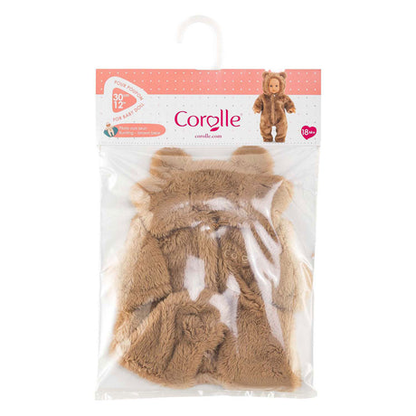 Corolle dukke kostume bjørn onesie brun - 30cm dukketøj.