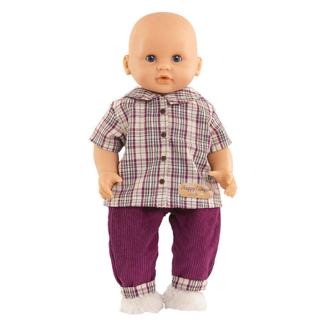 Corolle ternet skjorte med bukser lille explorer - 30cm