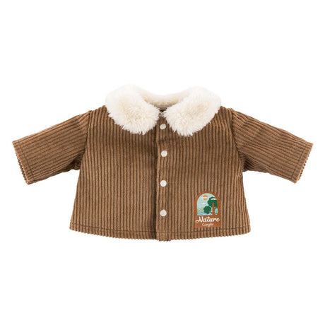 Corolle dukkejakke fløjl small explorer 36cm brunt fleece naturprint.