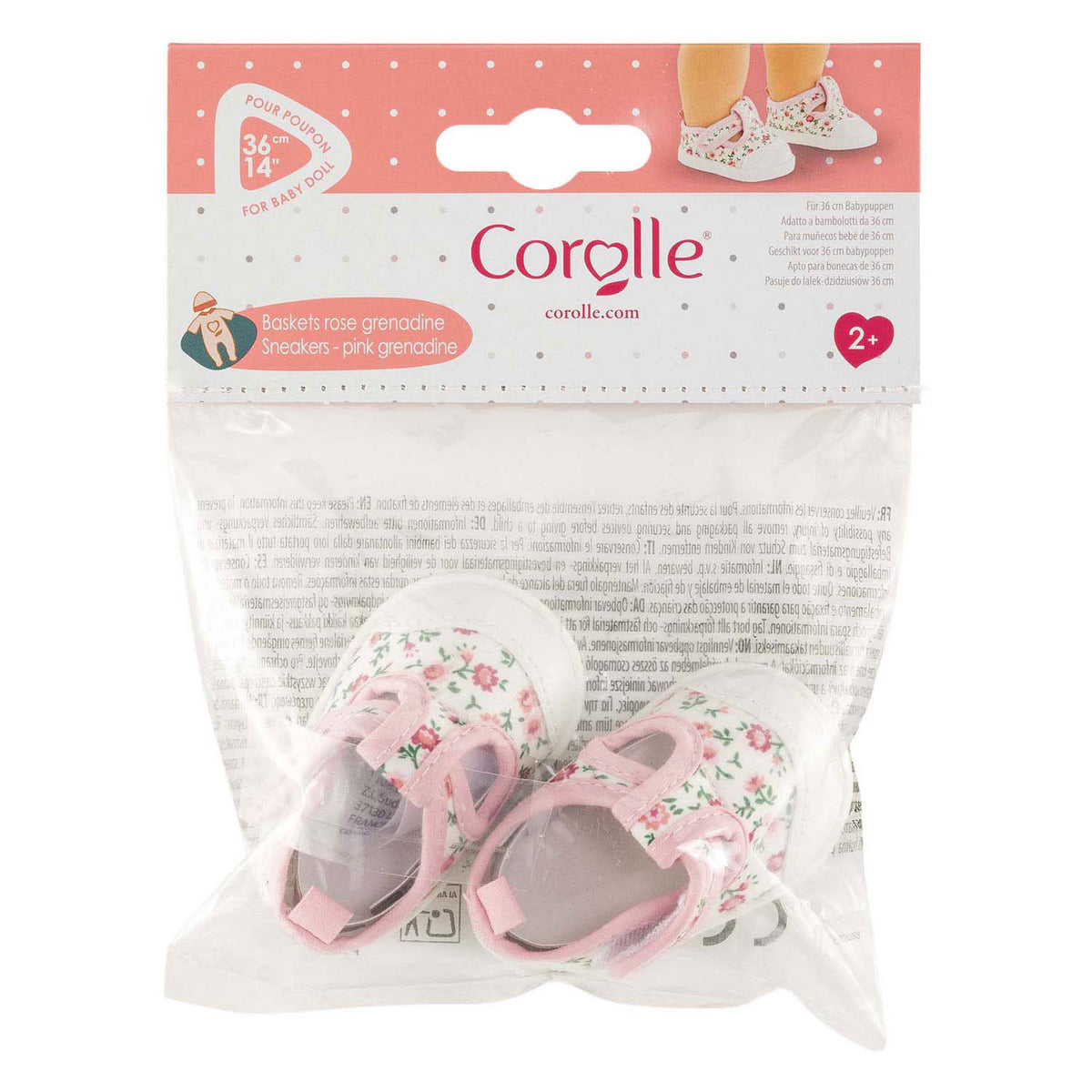 Corolle dukke sneakers rose grenadine - dukke tilbehør 36cm.