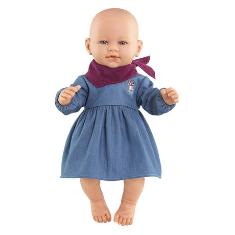 Corolle dukkekjole jeans med tørklæde til babydukke 42cm - dukketøj.