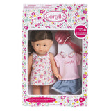 Corolle mini baby dukke romy med 3 tilbehør - 20cm