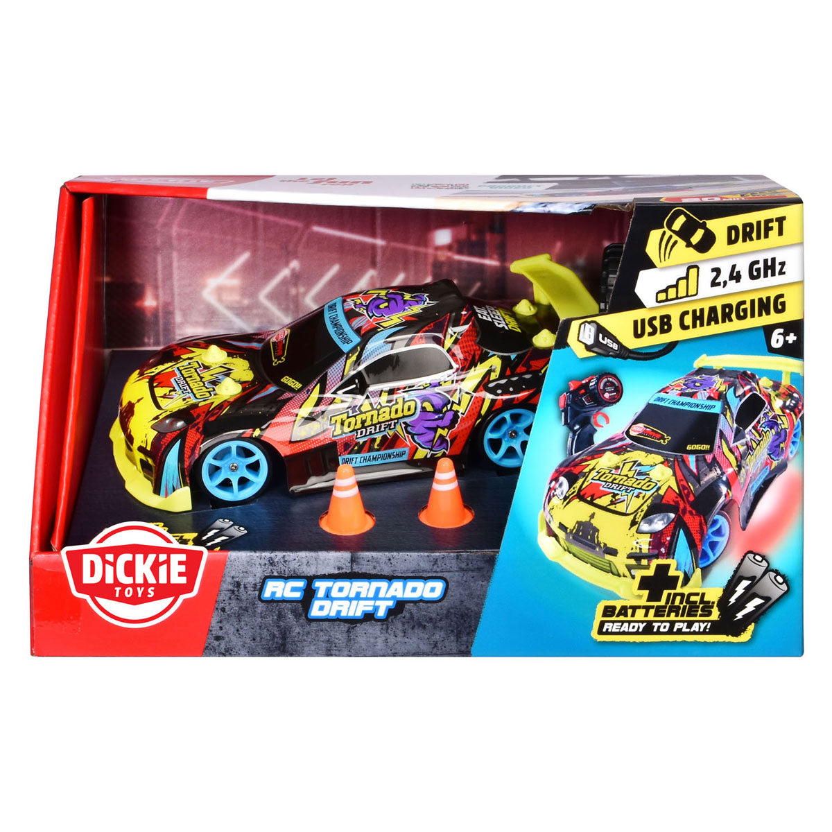 Dickie RC styrbar auto tornado drift RTR