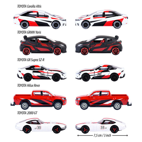 Majorette Toyota Die-Cast Racing Cars Giftpack, 5 ..