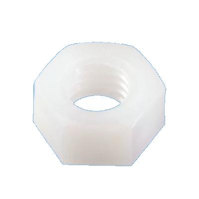 Møtrik hvid m6 d555 934 polyamid 6,6 (nylon) | 1000 stk