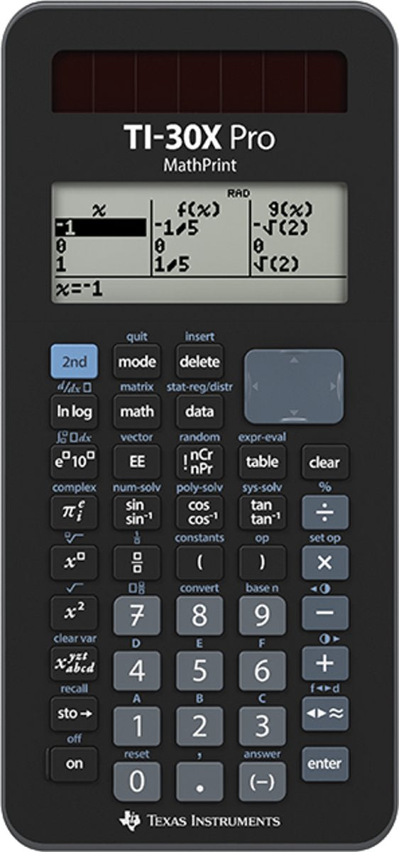 Texas instruments ti-30x pro mathprint cas videnskabelig lommeregner