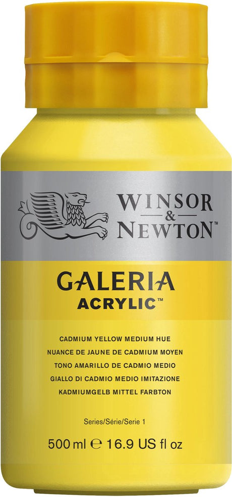 Winsor newton galeria acryl 500ml cadmium yellow medium hue