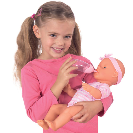 Simba - nyfødt baby - babydukke - 43 cm - sovende øjne - pink - drikke- og tissefunktion - babydukke
