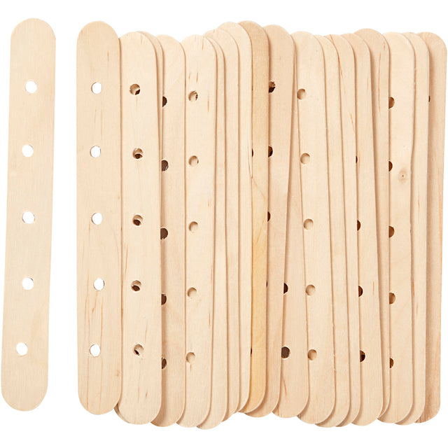Creativ virksomhed https: www.cchobby.nl byggepinde-l-15-cm-b-1-8-cm-hul størrelse-4-mm-20-stykke-1-kasse