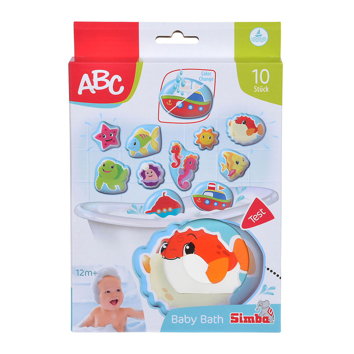 ABC magisk badelegetøj havdyr, 10 stk.