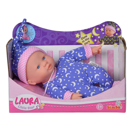 Simba laura lille stjerne babydukke glød i mørket 105010010